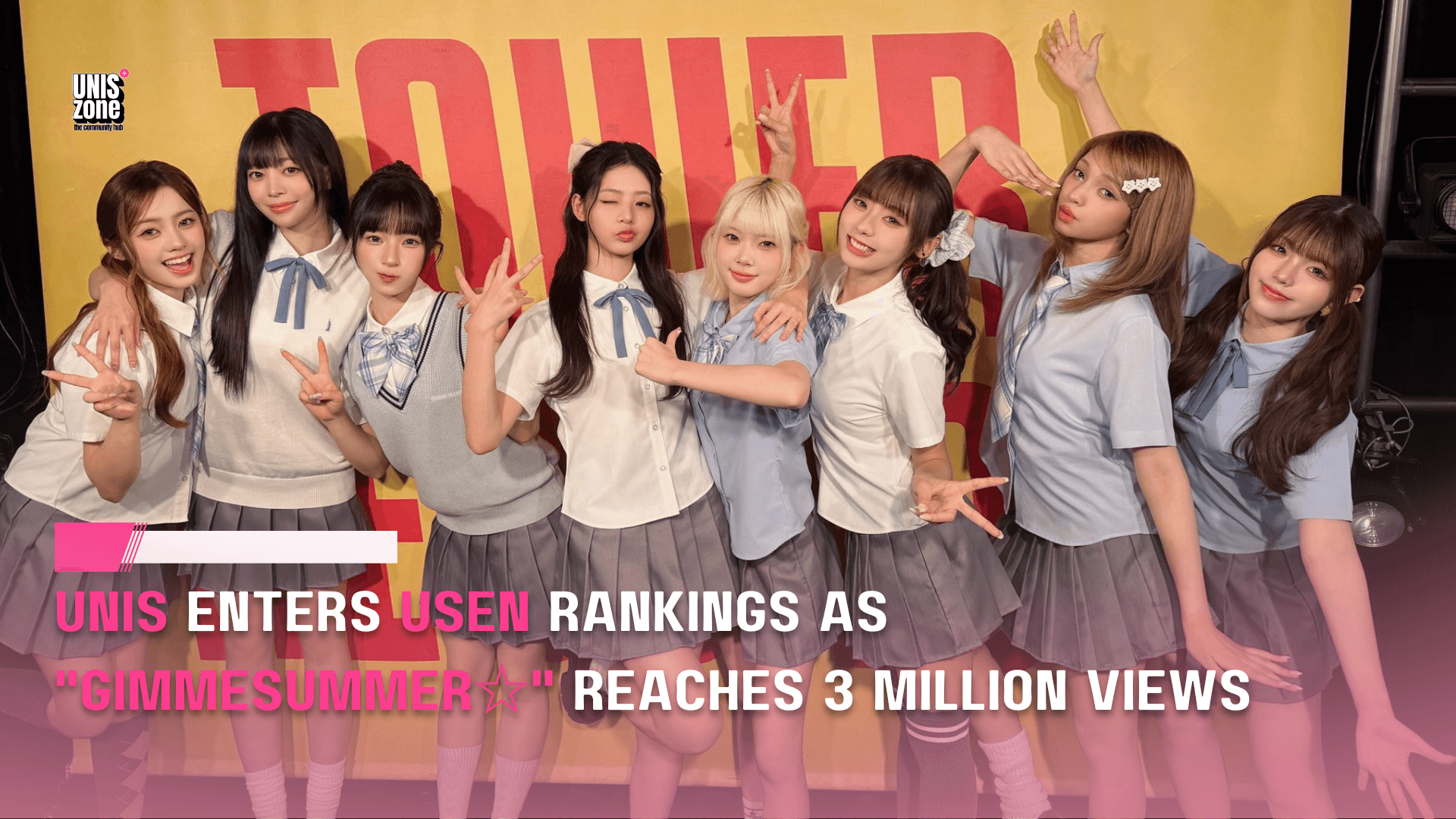 UNIS Enters USEN Rankings as "GimmeSummer☆" Hits 3 Million Views